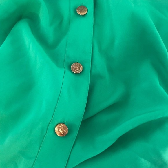 Vintage Emerald Green Dress with Pockets - Picture 4 of 7